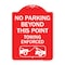 Signmission No Parking Beyond This Point Towing Enforced W/ Graphic, Red & White Alum, 18" x 24", RW-1824-23760 A-DES-RW-1824-23760 - alternate 1
